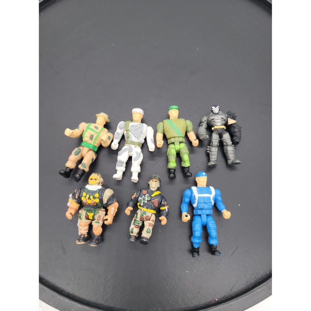 Vintage 90's BlockMen Military Building System MiniFigures LOT of 7